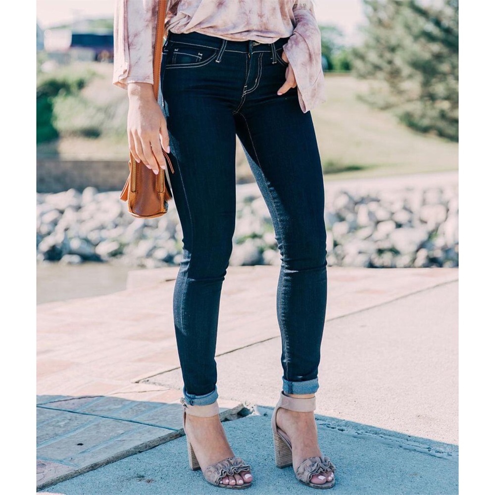 Flying Monkey Buckle Low Rise Skinny Stretch Jean